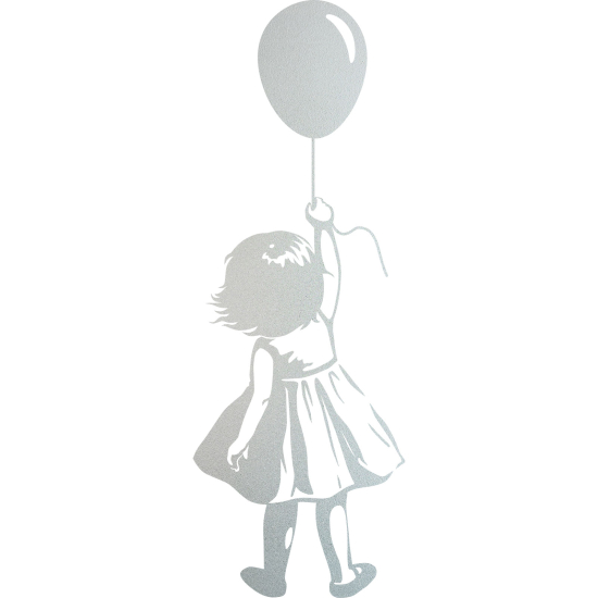 Vinilo Adhesivo Decorativo esmerilado - Chica globo