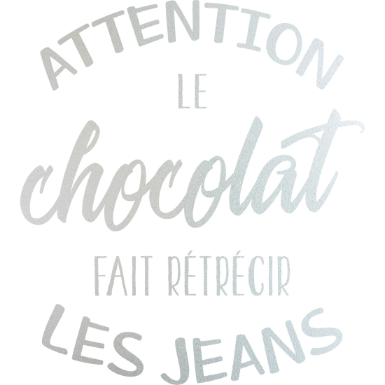Vinilo Adhesivo Decorativo esmerilado - Cita El chocolate