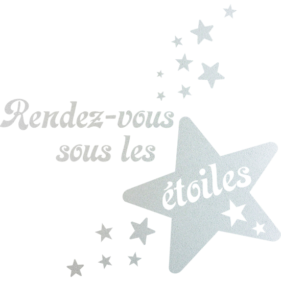 Vinilo Adhesivo Decorativo esmerilado - Cita Estrellas