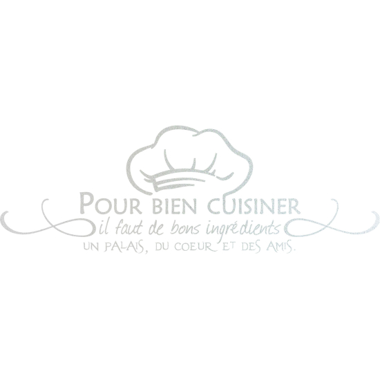Vinilo Adhesivo Decorativo esmerilado - Cita Para cocinar bien...