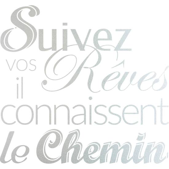Vinilo Adhesivo Decorativo esmerilado - Cita Sonríe tus sueños...