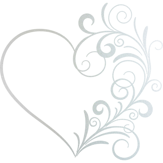 Vinilo Adhesivo Decorativo esmerilado - Corazón