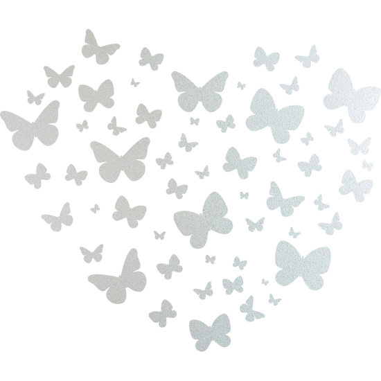 Vinilo Adhesivo Decorativo esmerilado - Corazón Mariposas