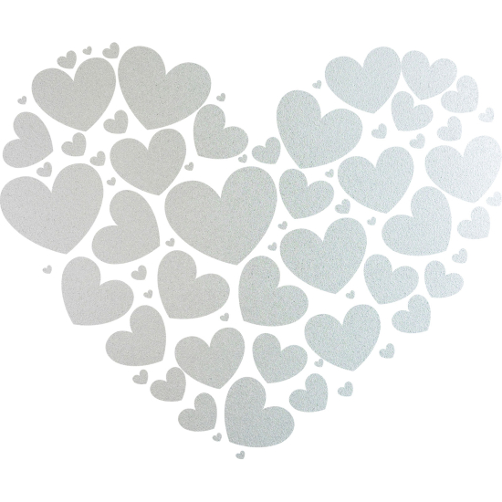 Vinilo Adhesivo Decorativo esmerilado - Corazones