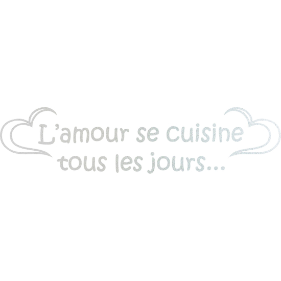 Vinilo Adhesivo Decorativo esmerilado - El amor se cocina todos los días