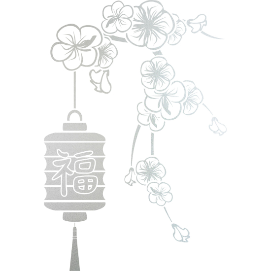 Vinilo Adhesivo Decorativo esmerilado - Farol Sakura