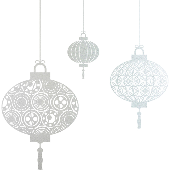 Vinilo Adhesivo Decorativo esmerilado - Farolillos chinos
