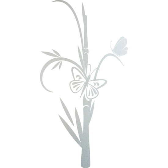 Vinilo Adhesivo Decorativo esmerilado - Flor Mariposas