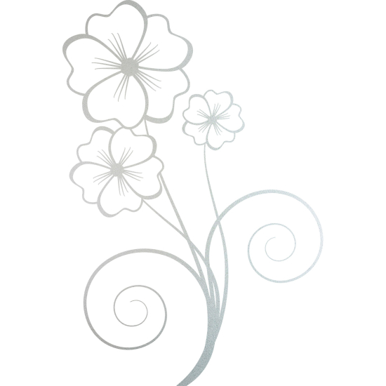 Vinilo Adhesivo Decorativo esmerilado - Flores
