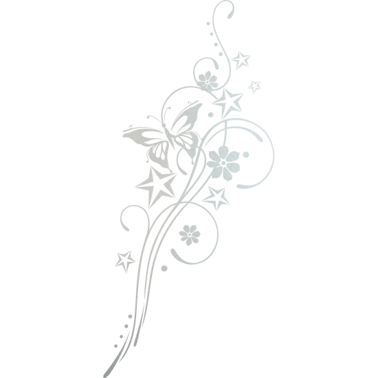Vinilo Adhesivo Decorativo esmerilado - Flores Mariposa