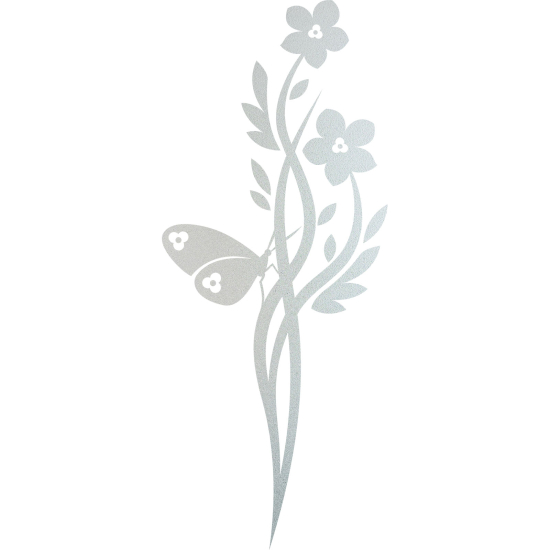 Vinilo Adhesivo Decorativo esmerilado - Flores Mariposa