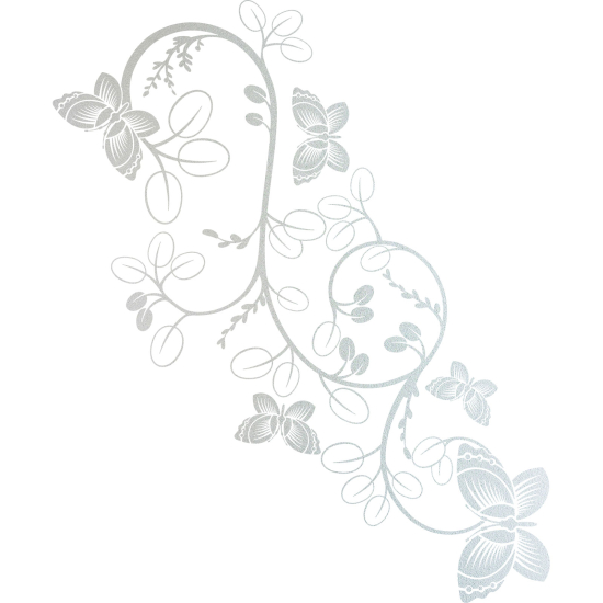 Vinilo Adhesivo Decorativo esmerilado - Flores Mariposas