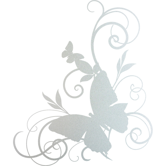Vinilo Adhesivo Decorativo esmerilado - Flores Mariposas