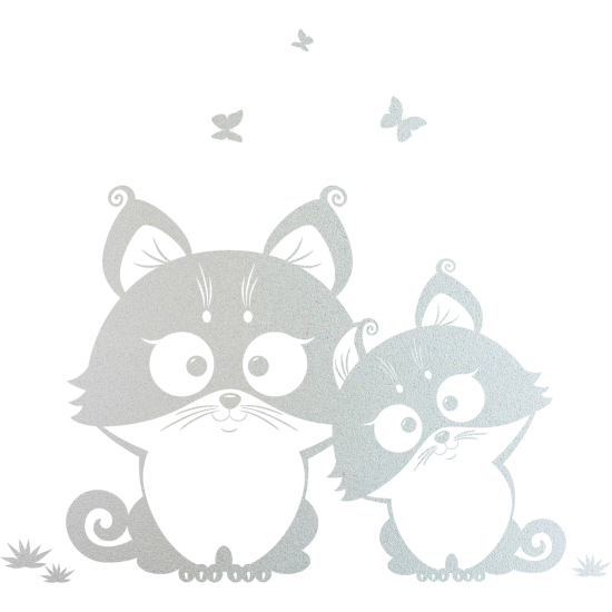 Vinilo Adhesivo Decorativo esmerilado - Gatos