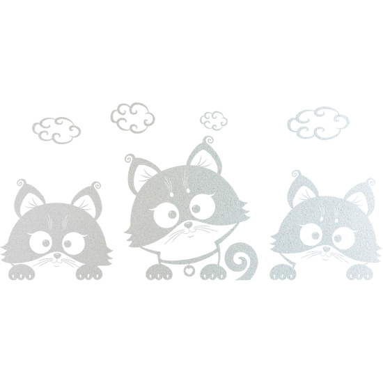 Vinilo Adhesivo Decorativo esmerilado - Gatos