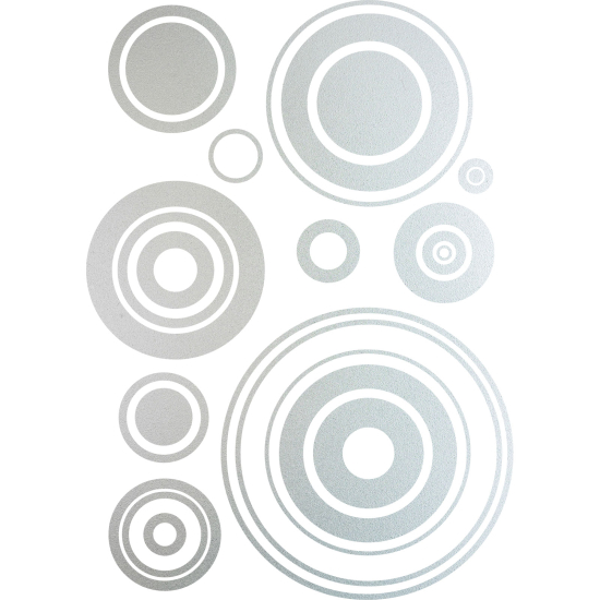 Vinilo Adhesivo Decorativo esmerilado - Kit 10 Aros
