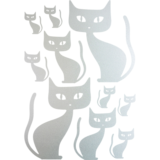 Vinilo Adhesivo Decorativo esmerilado - Kit 10 Gatos