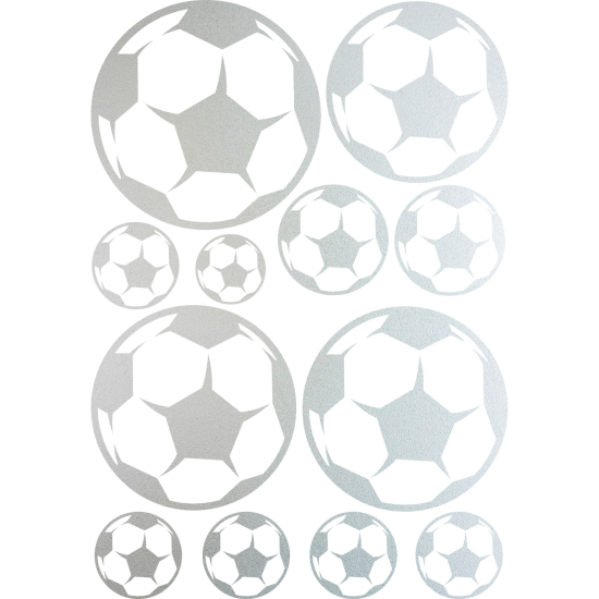 Vinilo Adhesivo Decorativo esmerilado - Kit 12 Balones de fútbol