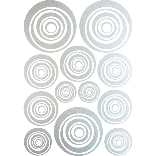 Vinilo Adhesivo Decorativo esmerilado - Kit 12 Círculos