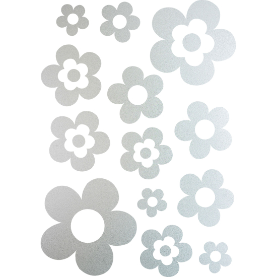 Vinilo Adhesivo Decorativo esmerilado - Kit 13 Flores