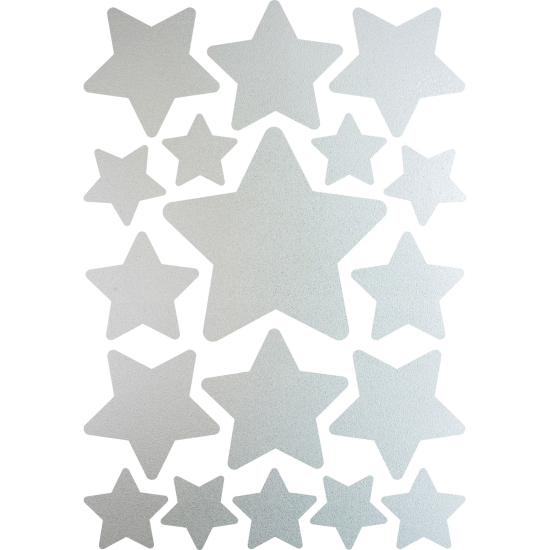 Vinilo Adhesivo Decorativo esmerilado - Kit 18 Estrellas