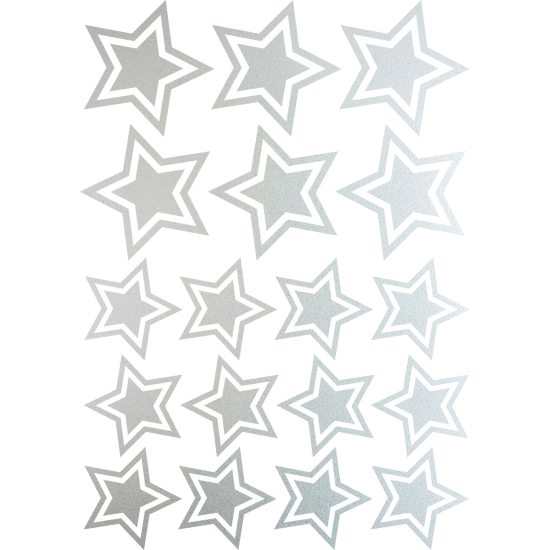 Vinilo Adhesivo Decorativo esmerilado - Kit 18 Estrellas