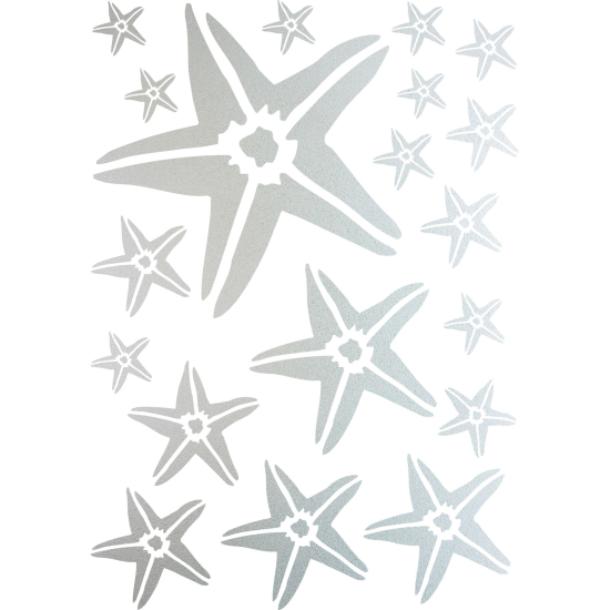 Vinilo Adhesivo Decorativo esmerilado - Kit 19 Estrellas de mar