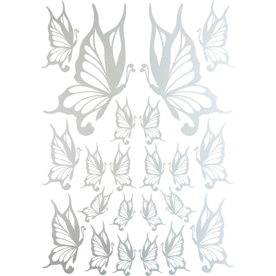 Vinilo Adhesivo Decorativo esmerilado - Kit 22 Mariposas