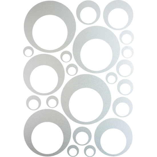 Vinilo Adhesivo Decorativo esmerilado - Kit 22 Rondas