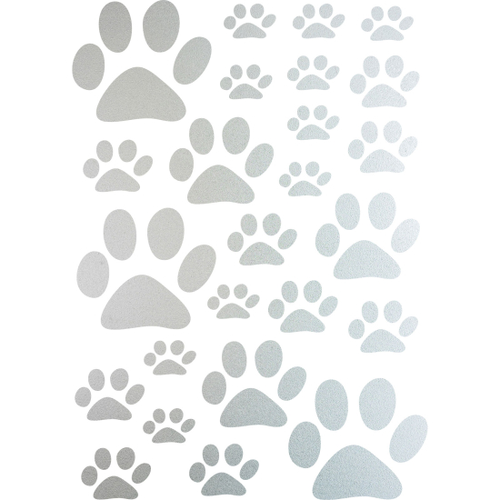 Vinilo Adhesivo Decorativo esmerilado - Kit 25 huellas de gato