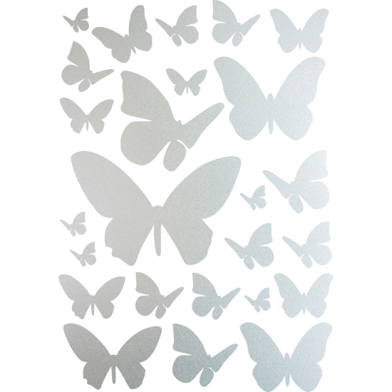 Vinilo Adhesivo Decorativo esmerilado - Kit 25 Mariposas