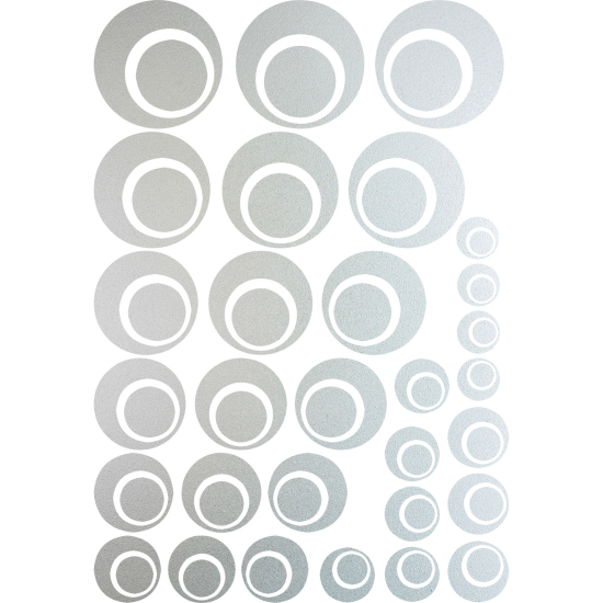 Vinilo Adhesivo Decorativo esmerilado - Kit 30 Rondas