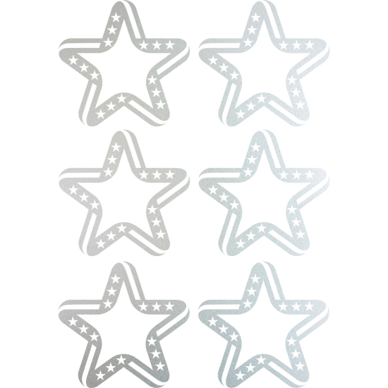 Vinilo Adhesivo Decorativo esmerilado - Kit 6 Estrellas