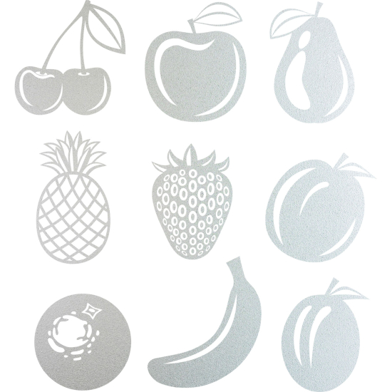 Vinilo Adhesivo Decorativo esmerilado - Kit 9 Frutas
