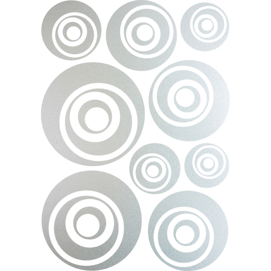 Vinilo Adhesivo Decorativo esmerilado - Kit 9 Rondas