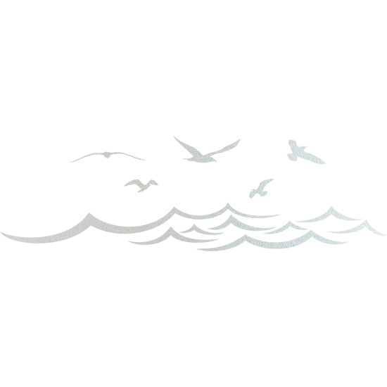 Vinilo Adhesivo Decorativo esmerilado - Mar Aves