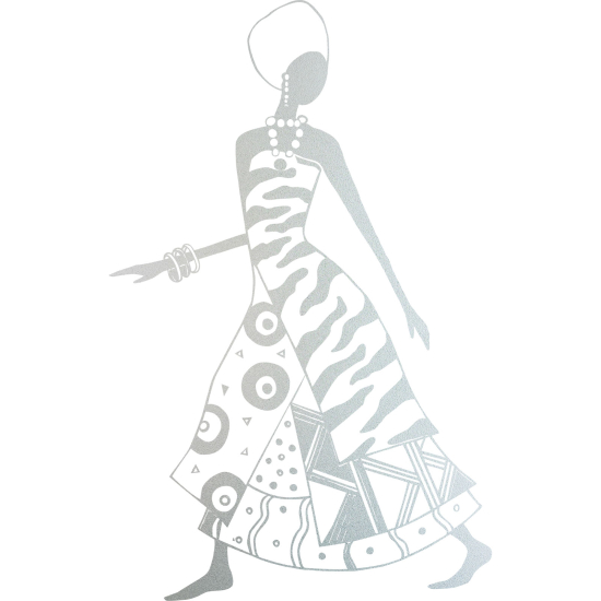 Vinilo Adhesivo Decorativo esmerilado - Mujer africana
