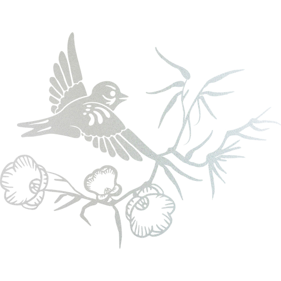 Vinilo Adhesivo Decorativo esmerilado - Pájaro