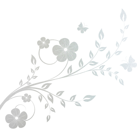 Vinilo Adhesivo Decorativo esmerilado - Rama floral
