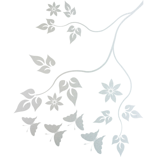 Vinilo Adhesivo Decorativo esmerilado - Rama floral