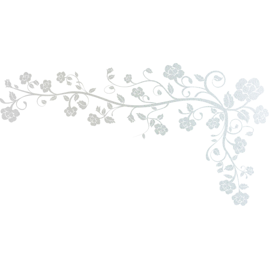 Vinilo Adhesivo Decorativo esmerilado - Rama floral