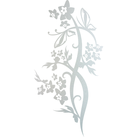 Vinilo Adhesivo Decorativo esmerilado - Rama floral