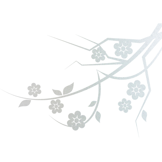 Vinilo Adhesivo Decorativo esmerilado - Rama floral