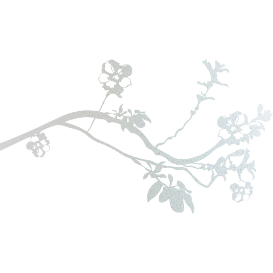 Vinilo Adhesivo Decorativo esmerilado - Rama floral
