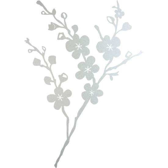 Vinilo Adhesivo Decorativo esmerilado - Rama floral