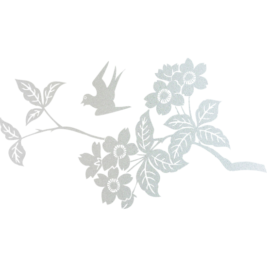 Vinilo Adhesivo Decorativo esmerilado - Rama floral