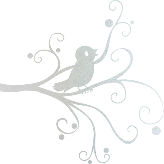 Vinilo Adhesivo Decorativo esmerilado - Rama Pájaro