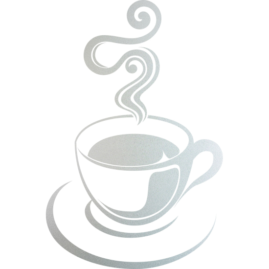 Vinilo Adhesivo Decorativo esmerilado - Taza de café