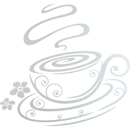 Vinilo Adhesivo Decorativo esmerilado - Taza de café