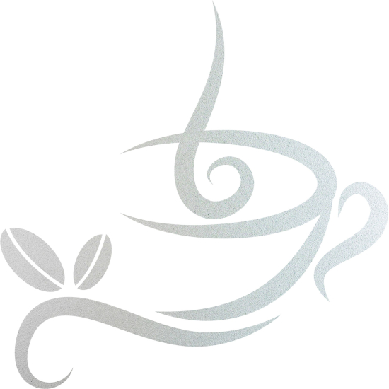 Vinilo Adhesivo Decorativo esmerilado - Taza de café